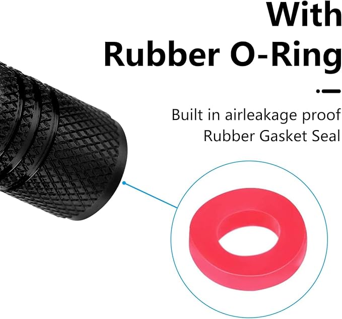 4pcs Tire Valve Stem Caps, Compatible with Chevrolet Chevy Series Stem Cap Universal Car Air Cover Car Accessories for Cars, SUV, Truck, Motorcycles Black