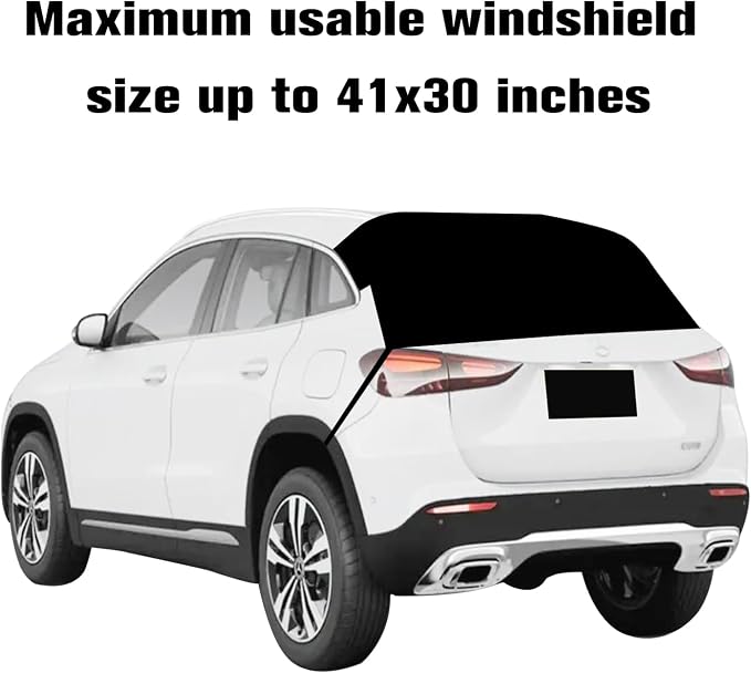 Car Rear Windshield Cover for Ice and Snow, Thicken Rear Frost Guard Windshield Cover for Cars Hatchback Sedan Trucks Vans and SUV（58"x 42"）