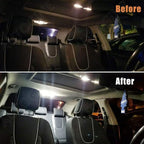6 Piece CANBUS LED Interior Light Kit for Jeep Wrangler JK 4-Door 2007 2008 2009 2010 2011 2012 2013 2014 2015 2016 2017 2018 Super Bright 6000K White LED Bulbs Package + Install Tool