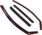 WD2-358i Dark Smoke 4 Pcs Set Window Visor (in-Channel) Deflector Rain Guard Compatible with 2004-2015 Nissan Titan Crew Cab