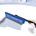36" Car 3-in-1 Snow Brush, Detachable & Extendable Ice Scraper with Wide Foam Head & Ergonomic Grip, Lightweight Aluminum Snow Removal Tools Windshield & Paint Safe Shovel for Vehicle (Blue)