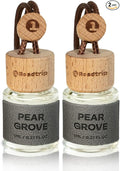 Scented Car Air Freshener - Long Lasting Essential Oil Diffuser - Car Accessories for Men & Women - Pack of 2 Non-Toxic Car Air Freshener - 0.27FL OZ/8ML (Pear Grove 8ml, Pear)