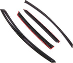 WD2-499 Dark Smoke 4 Pcs Set Window Visor (Outside Mount) Deflector Rain Guard Compatible with 2005-2011 Audi A6