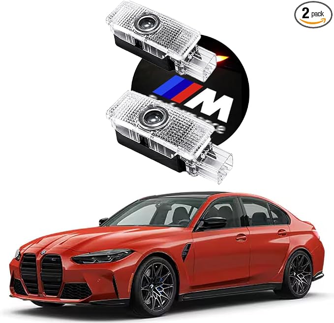 Never Fade HD Door Light Logo Projector Compatible with 1/2/3/4/5/6/7/M/X/Z/GT Series Accessories, 2Pcs 3D LED Ghost Shadow Laser Car Courtesy Step Light Puddle Lamps