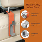 Car Seat Headrest Hook, Multifunctional Vehicle Backseat Hanger Organizer for Purse Handbag Coat, Auto Seat Back Phone Holder Storage Hook, Universal for Sedan Truck SUV (Orange)