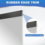 1/12" 13FT Rubber Edge Trim, Flexible U Channel Edge Guard Protector for Keen Edge Sheet Metal Car Doors Hatches Table Corner, Black
