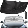 [2026 Upgraded] Sedan SUV Car Sun Shade for Windshield UV Rays and Heat Sun Visor Protector,Foldable Windshield Sun Shade Umbrella,Keep Car Cool,Easy to Use/Store,57''x 31''