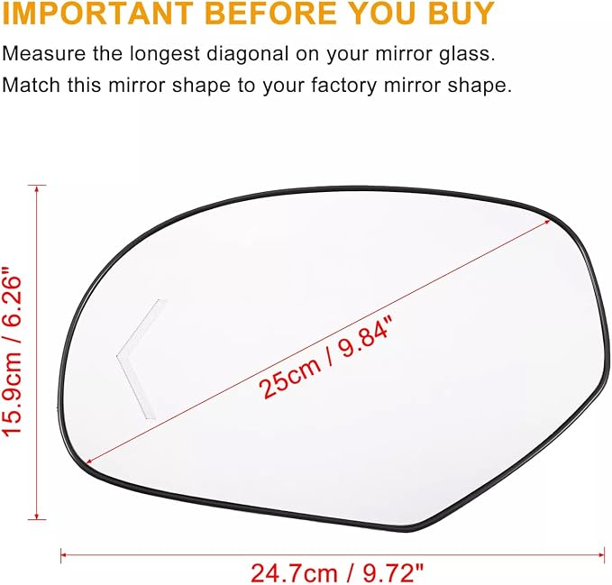 Left Driver Side Mirror Glass Replacement for 09-14 Chevy Silverado Suburban Tahoe Avalanche GMC Sierra Yukon Cadillac Escalade Rearview Side Heated Mirror with signal Arrow light Replace GM1325138