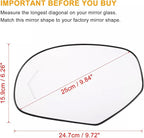 Left Driver Side Mirror Glass Replacement for 09-14 Chevy Silverado Suburban Tahoe Avalanche GMC Sierra Yukon Cadillac Escalade Rearview Side Heated Mirror with signal Arrow light Replace GM1325138