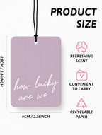 Boho Purple Western Car Air Freshener 4 Pcs, Preppy Cowgirl Cow Skull Cactus Ace Card Hanging Air Freshener for Cars Closet Drawer Books, Cute Western Car Accessories Mirror Decor for Women