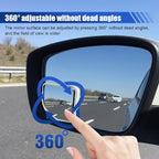 2PCS Car Fan Shaped Blind Spot Mirrors, Safety HD Glass Wide Angle Adjustable Car Convex Side Mirrors, Rearview Mirror with Adhesive, Vehicle Parking Auxiliary Mirror for SUV Truck (Silver)
