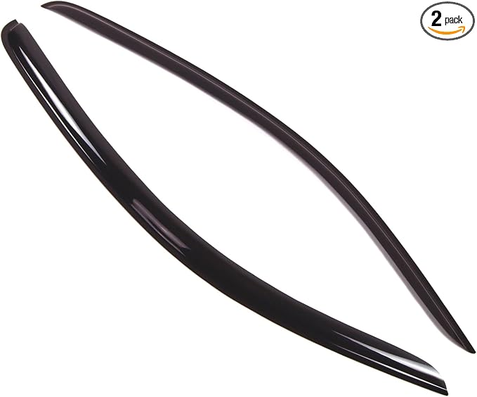 Outside Mount Window Vent Visors Rain Guards Compatible with Ford Mustang 2005-2014 | Side Window Wind Deflectors Rain Shields | Black Tinted, 2 Pcs Set, BGWV-186