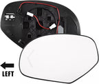 Left Driver Side Mirror Glass Replacement for 09-14 Chevy Silverado Suburban Tahoe Avalanche GMC Sierra Yukon Cadillac Escalade Rearview Side Heated Mirror with signal Arrow light Replace GM1325138