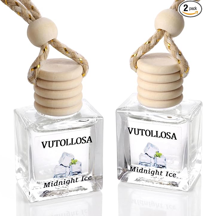 2-Pack Car Air Fresheners, Car Deodorizer, Midnight-Ice Air Freshener – Long Lasting Hanging Car Air Freshener for Men and Women, Car Scent Diffuser by
