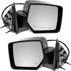 2 Piece Driver and Passenger Side Mirror Assembly Set Electric Adjustment Heated No Memory Textured Compatible with 2008-2012 Jeep Liberty CH1320287 CH1321287