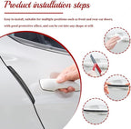 4PCS Car Door Anti-Collision Strip, Car Door Edge Guards, Anti-Scratch Auto Bumper Protector Trim, Auto Exterior Accessories Carbon Fiber Front and Rear Bumper Guard Sticker for Most Vehicles