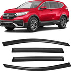Rain Guards for 2017-2022 Honda CR-V CRV, Out-Channel Window Visor Shields Vent Deflector Shade Wind Dark Smoke 2018 2019 2020 2021, Outside-Mount, 4PCS