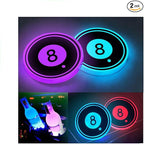 2PCS LED Car Cup Holder Lights, Light up Car Coasters for Cup Holders 7 Color-Changing Light Up Cup Holder Insert Coasters, Waterproof Car Accessories for Teens, Car Gifts for Men & Women