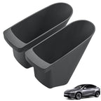 Front Door Trash Cans for 2026 Tesla Model Y Juniper Interior Accessories | Waterproof and Leak-proof Dustbin Garbage Organizer, Portable Small, Durable TPE, Easy to Clean Detachable - 2 Pack