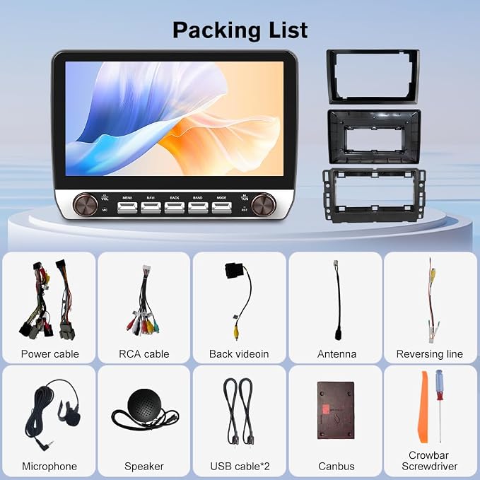 Car Radio Stereo for Chevy Chevrolet Silverado 2007-2013 Tahoe Equinox GMC Sierra Yukon Android 13 with CarPlay Android Auto Bluetooth