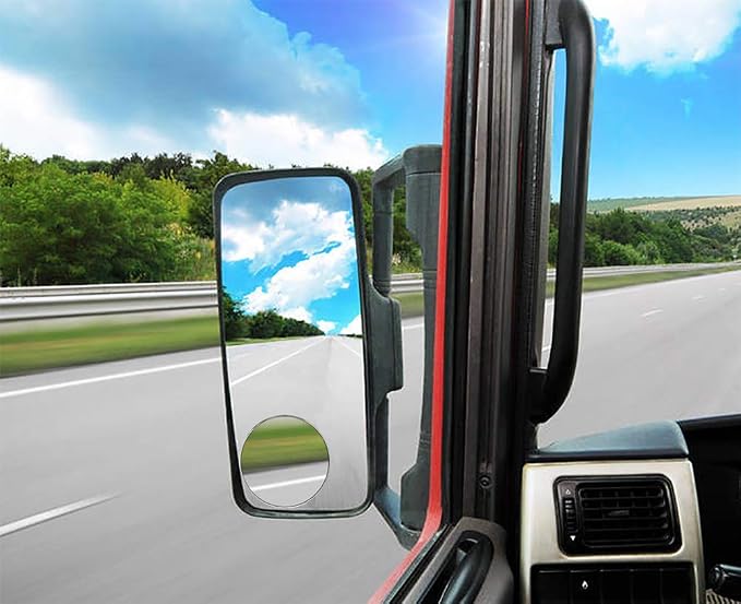 4 Pack 3" Blind Spot Mirrors, Aluminum Frame Glass Convex Rear View Blind Spot Mirrors For Pick-up Truck, SUV, Van, Large Vehicle