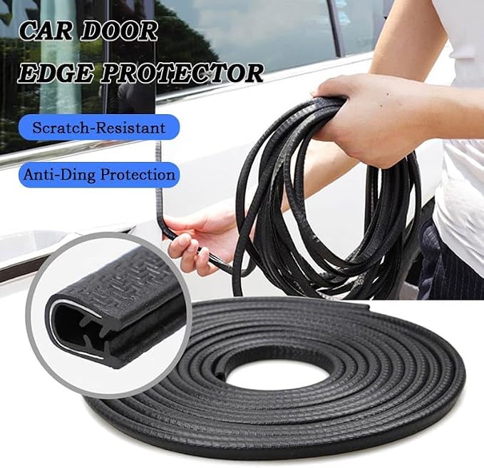 Car Door Edge Guards for Ford Expedition III (U3242, Facelift 2014) /2014-2017 | 32Ft(10M) Rubber Door Protector Trim with Built-in Metal Clips, Scratch Resistant Anti-Ding Strip Easy Install