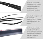 AUTOCLOVER Tape-On Rain Guards Window Visors 6 Pcs Set for Toyota Rav4 2019 2020 2021 2022 2023 2024 2025 / Window Deflectors, Out-Channel Vent Shades (Smoked)