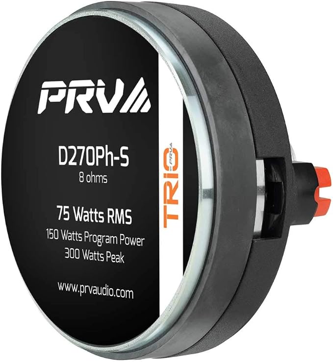 D270Ph Compression Driver 1" Exit Phenolic Driver for Vocal Reproduction, 2" Voice Coil 150 Watts 8 Ohms Improved Performance on New Compact Design (Single)