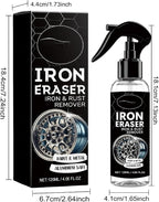 Iron Eraser Rust Remover Spray – Fast Acting Rust & Brake Dust Remover for Car Wheels & Paint. Professional Automotive Surface Cleaning