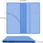 Car Registration and Insurance Holder, Vehicle Glove Box Car Organizer Men Women Wallet Accessories Case with Magnetic Shut for Cards, Essential Document, Driver License, Blue