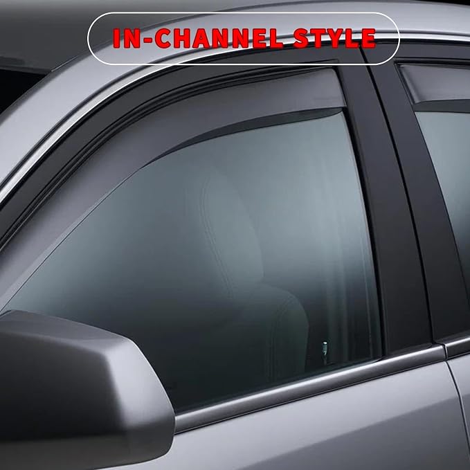 in Channel Rain Guards Fit for 2021-2026 Ford Bronco Sport, Durable Side Window Wind Deflectors, Vent Window Visors Shade Shield, 2021 2022 2023 2024 2025 2026, 4PCS