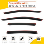Rain Guards Compatible with 2010-2019 Ford Taurus Tape-On Side Window Visor Wind Deflector Vent Visors Shades Car Accessories 4pcs