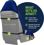 Towel Seat Cover, Waterproof Car Seat Protectors for Gym, Workout & Active Lifestyle, Universal Fit for Car SUV Truck Van, Non-Slip 3 Strap Design, Machine Washable, 2 Pack Blue