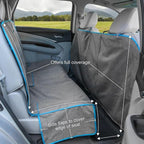 Coast to Coast Hammock - Waterproof Backseat Dog Hammock for Full Coverage - Car Seat Protector with Rufftex Floor Guard - Durable Travel Gear - Stain Resistant - Heather Charcoal Grey