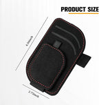 Car Sun Visor Organizer, Multi-Pocket Vehicle Sunglass Card Holder with Pen Slot, Automotive Interior Sunshade Glasses Storage Organizer, Universal Fit (Black)