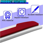 Craedli 4PCS Car Door Edge Guards Protector, Anti-Scratch Car Door Self Adhesive Anti-Collision Trim Strip Auto Side Door Protector, Universal Auto Body Bumper Guard for Cars SUV Truck (White&Red)