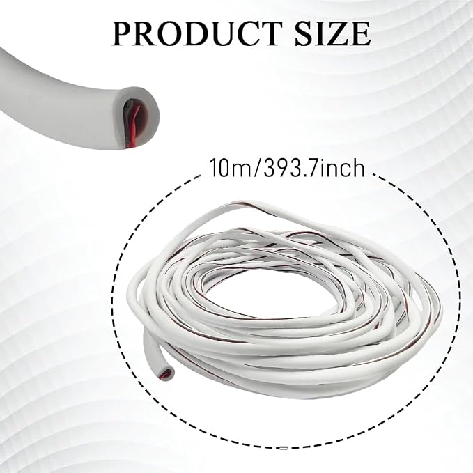 32.8Ft Car Door Edge Guards, Car Door Protector, Anti-Collision Automotive Entry Trim Molding Guard, No Glue Auto Exterior Edge Trim Protective Strip for Most Vehicles (White, 10M)
