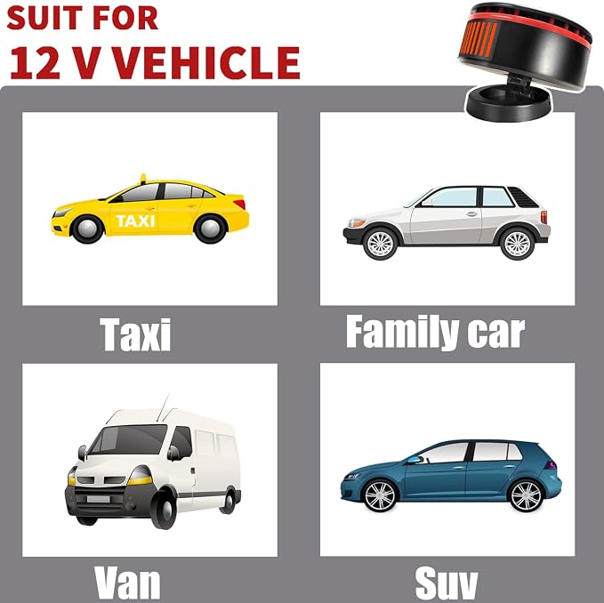 12V Portable Car Heater That Plugs into Cigarette Lighter, 150W Windshield Defogger Defroster, Car Heaters for Vehicle
