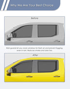 in-Channel Window Rain Guard for 2019-2026 Chevy Silverado/GMC Sierra 1500 Crew Cab,Window Vent Wind Shades Deflectors Side Window Visors Vent Visor Window Deflectors Truck Accessories