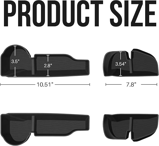 Car Door Storage Box for 2023-2026 Subaru Crosstrek Accessories, Front & Rear Door Side Pocket Organizer with Car Cup Holder Insert, Non-Slip Waterproof Door Slot Protective Pad, 4 Pack