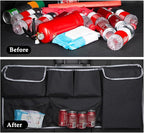 Large Capacity Car Trunk Organizer,Six Pockets Trunk Storage Organizer with Adjustable Straps,Wear-Resistant Oxford Fabric Hanging Trunk Organizer for Car Truck SUV