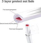 Car Door Edge Guards Chrome Silver Universal U Shape Moulding Trim Strip Automotive Guard Door Protector Edge Guard Decorative for Sedans, Trucks, SUV, ATV