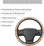 Cartoon Camels Steering Wheel Covers Anti-Slip Elasticity Car Accessories Steering Wheel Protector Universal 15 Inch for Cars SUV Vehicle Truck