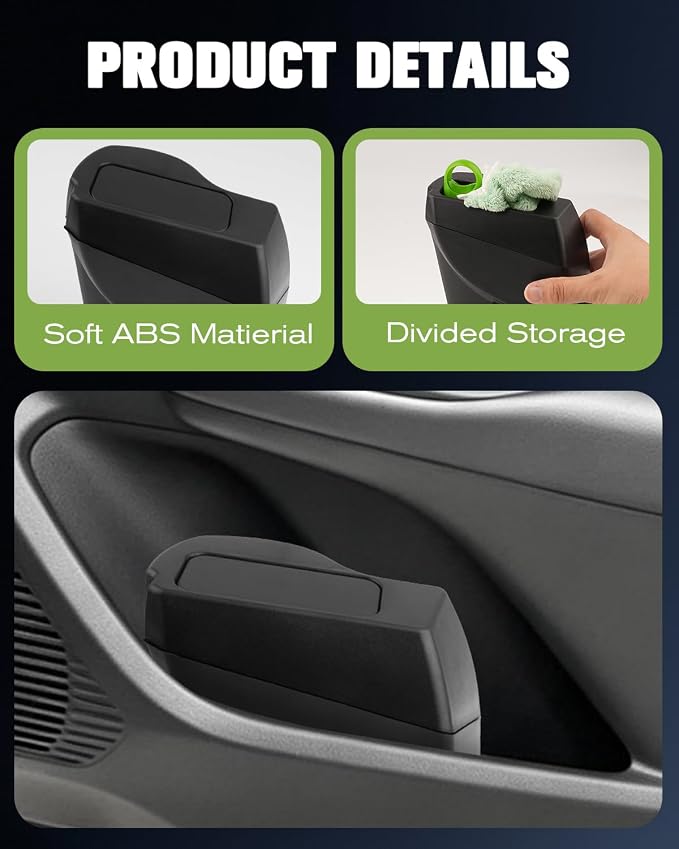2026 Prius Door Trash Can Trash Bin for Door 2026 Prius XSE Car Door Trashcan Trash Holder for 2023-2026 Toyota Prius Accessories (LE/XLE Premium/Limited/Prime SE/XSE Premium) Passenger Side Door Bin