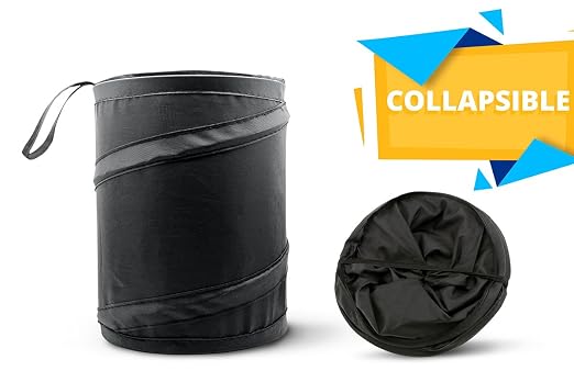 1 Pack, 1 Gallon Car Trash Can | Waterproof Collapsible Pop-Up Car Bin (1 Pack, 1 gal)