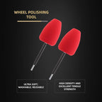 Metal Polishing Tool, Auto Cylindrical Metal Polish Buffing Polishing Ball, Drill Buffing Sponge Pads Buffing Wheel for Drill Foam, Sponge Buffing for Automotive Car Wheel Hub Care