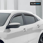 in-Channel Incredibly Durable Rain Guards for Honda Civic 2016-2021 Sedan, Original Window Deflectors, Vent Window Visors, Vent Deflector, 4 pcs. - 616071