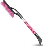 Snow Brush and Ice Scraper for SUV Truck Vehicle Auto Windshield Window - Pink