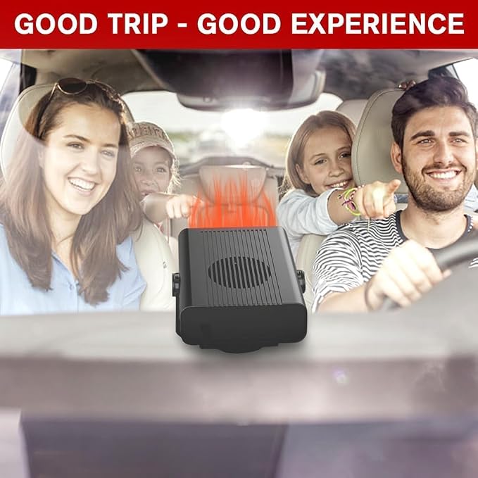 Summer Quick Cooling Car Cold Air Blower & Heater 150W, Dual Use Auto Windshield Defogger Defroster with Cigarette Lighter Plug for Small Compact Vehicles