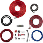 AK4 Complete 4 Gauge CCA Amplifier Installation Wiring Kit - Ampkit Helps Make Connections, Brings Power to Your Radio, Subwoofers, Speakers with Super Flex Wire - 1200W for 1 Amplifier